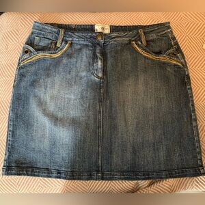 MXM Plus Size 16 Women's Denim Mini Skirt coastal Cowgirl